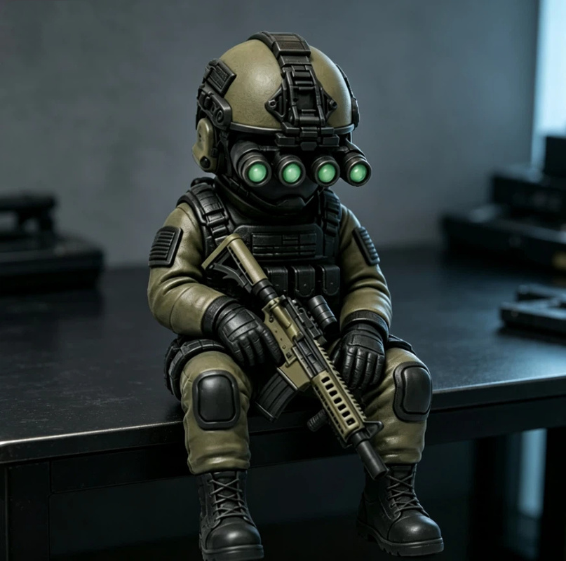 Interior Design Apartment - Tactical Mini Soldier Figurine Olive Green