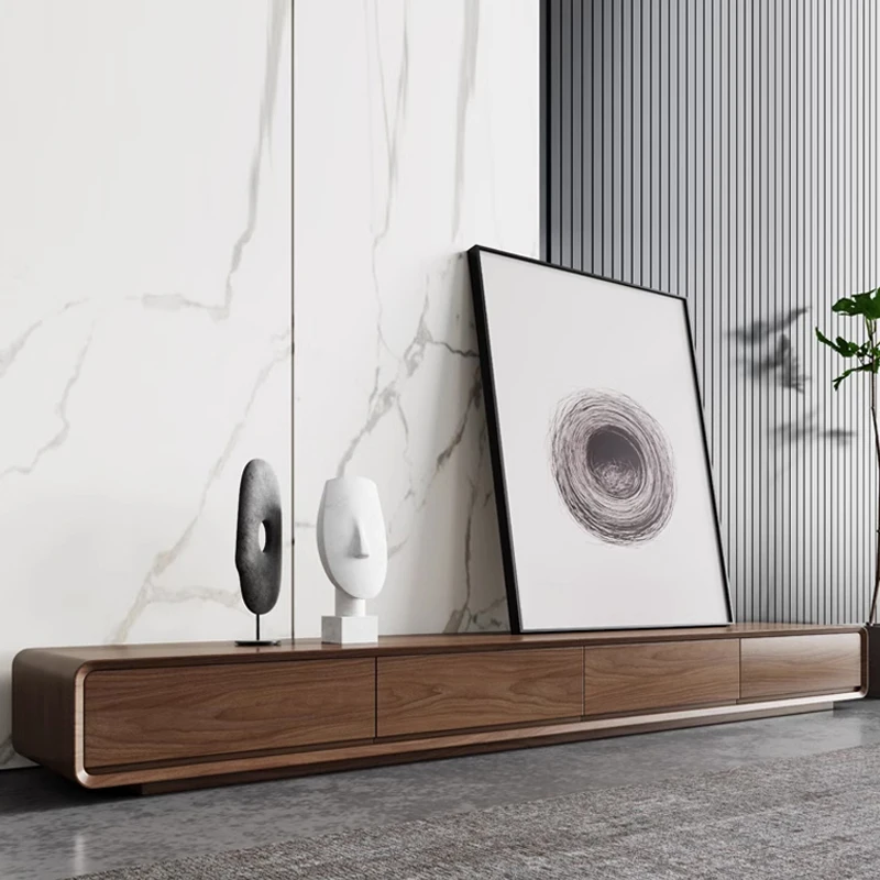 Interior Design Tv Room - Wooden Long Tv Table Modern Design