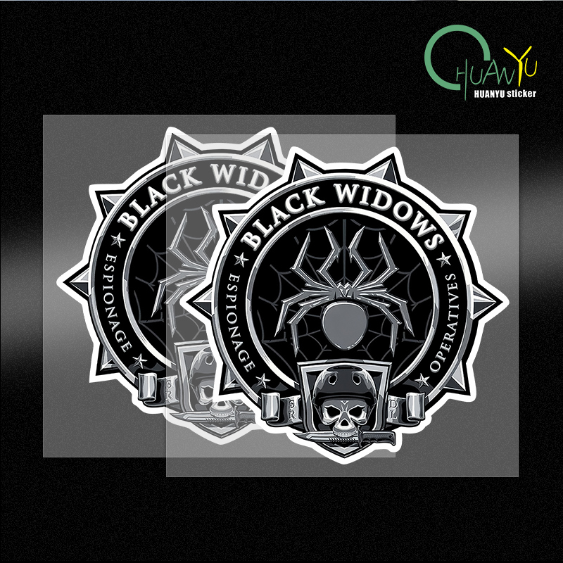 Interior Design Apartment - Black Widows Wallstickers Skull Punk Style