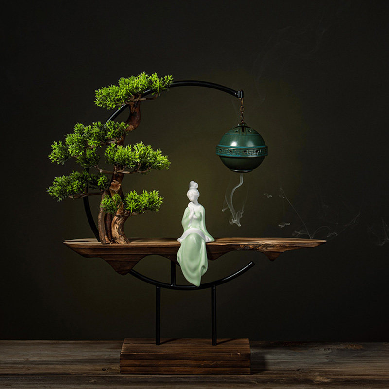 Interior Design Zen - Wooden Design Incense Burner Backflow Interior