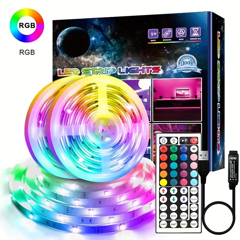 Interior Design Tv Room - 1-20M RGB LED Light Strips with