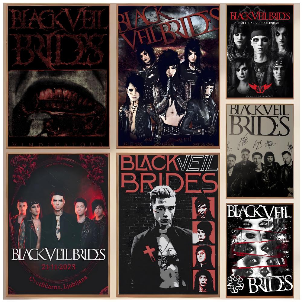 Interior Design With Wallpaper - rock band B-Black Veil Brides Poster