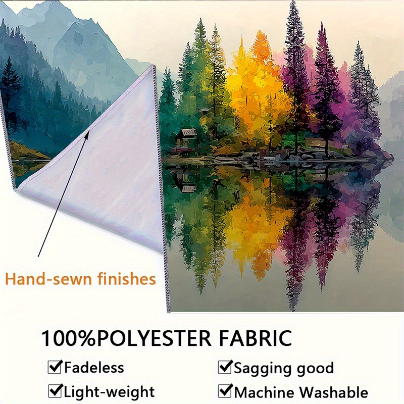 Colorful Forest Lake Wall Mura - Interior Design With Wallpaper review and price