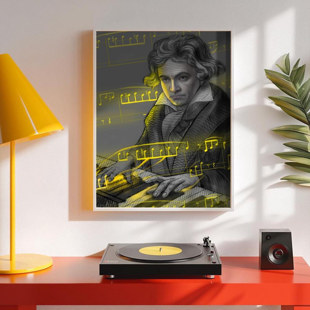 Classic Music M-Mozart Poster  - Interior Design With Wallpaper review and price