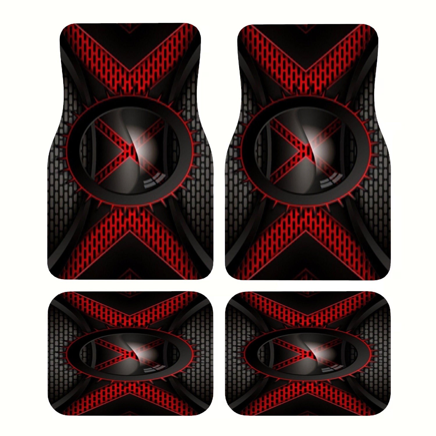 4pcs Car Floor Mats, Black & R - Interior Design Tech review and price