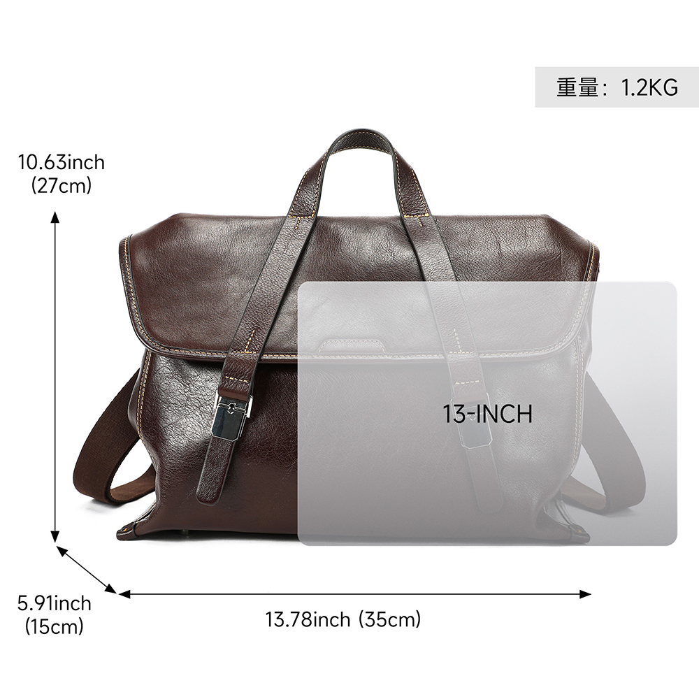 WESTAL 100% Leather Laptop Bag - Interior Design Documentation review and price