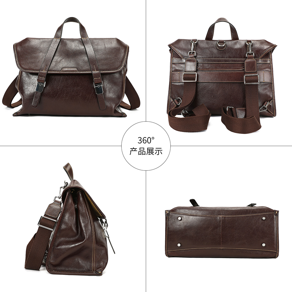WESTAL 100% Leather Laptop Bag - Interior Design Documentation review and price