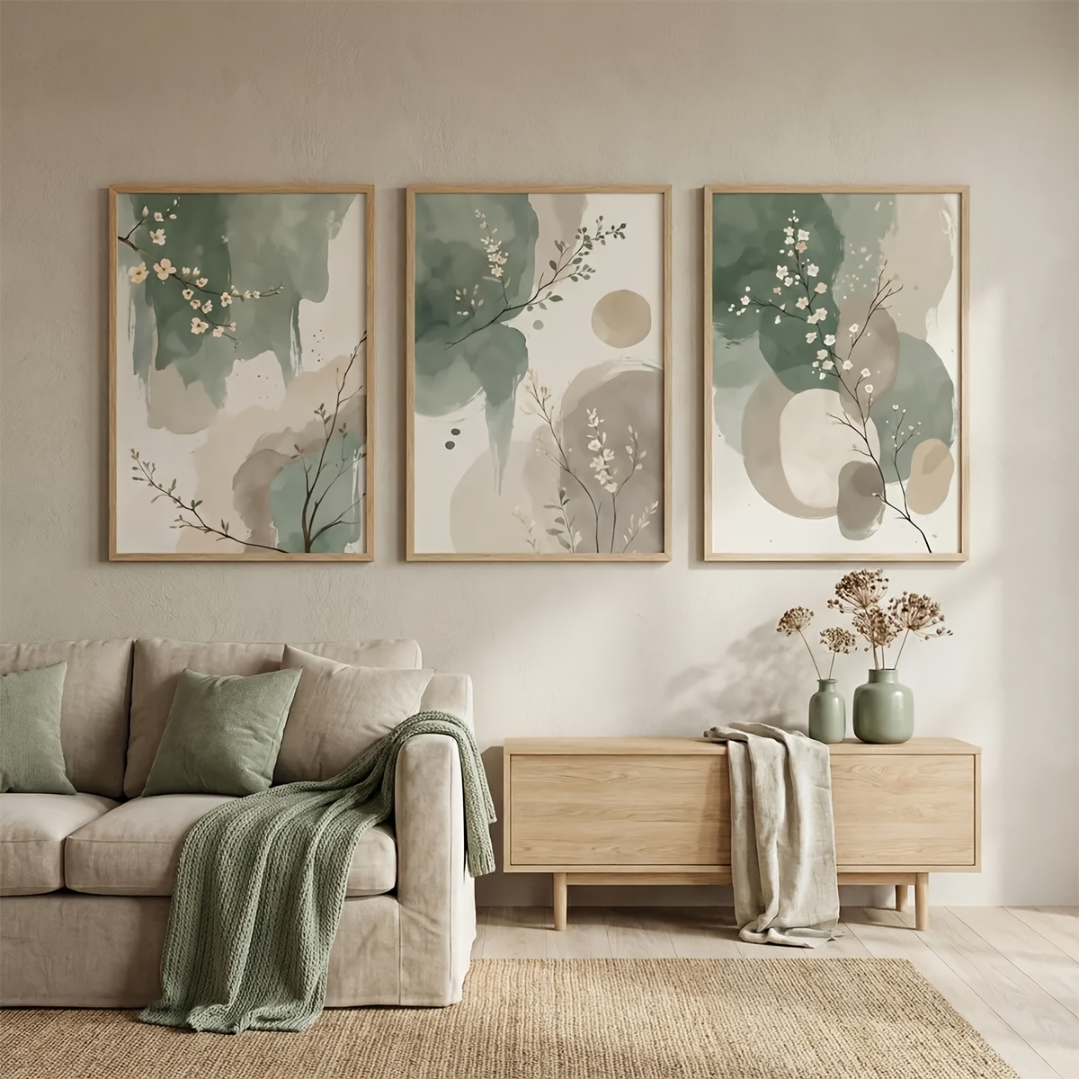 3pcs Japanese-Style Plant Canv - Interior Design Office review and price