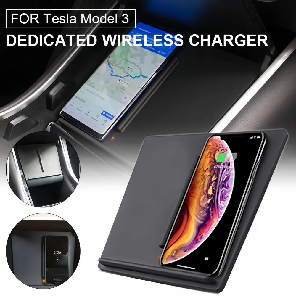 Wireless Car Charger for Tesla - Interior Design Mockup review and price