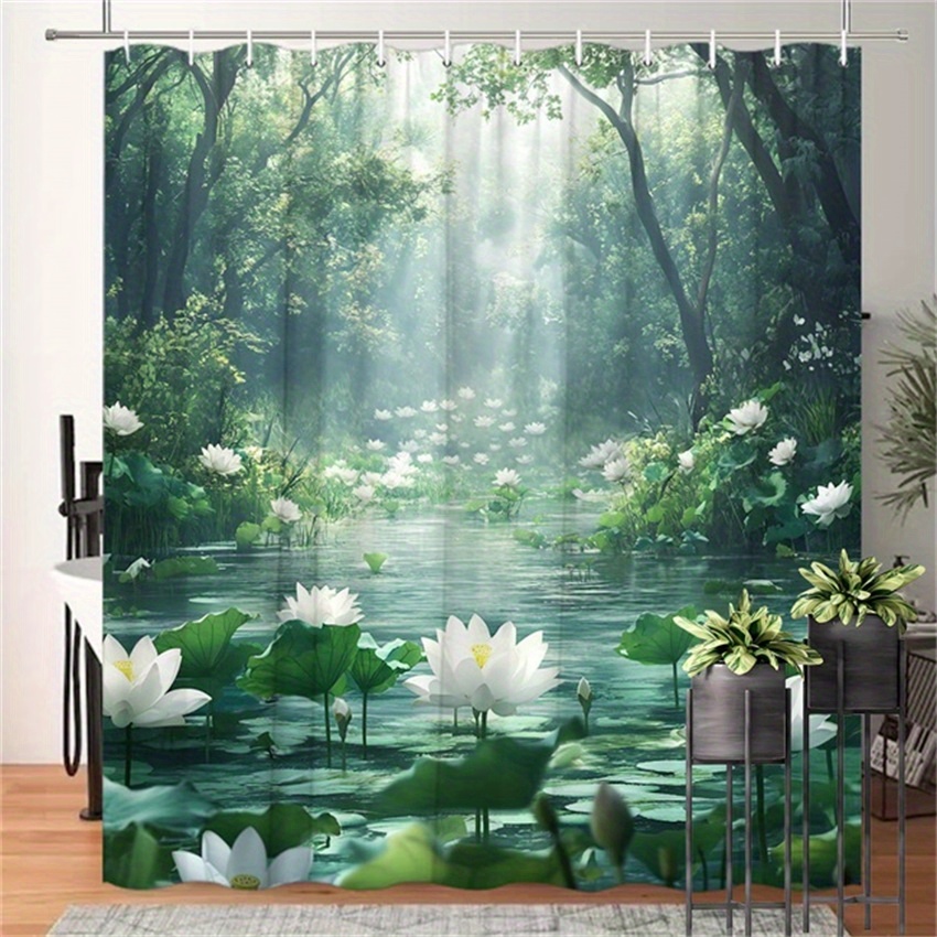Lotus Forest Shower Curtain Po - Interior Design Zen review and price
