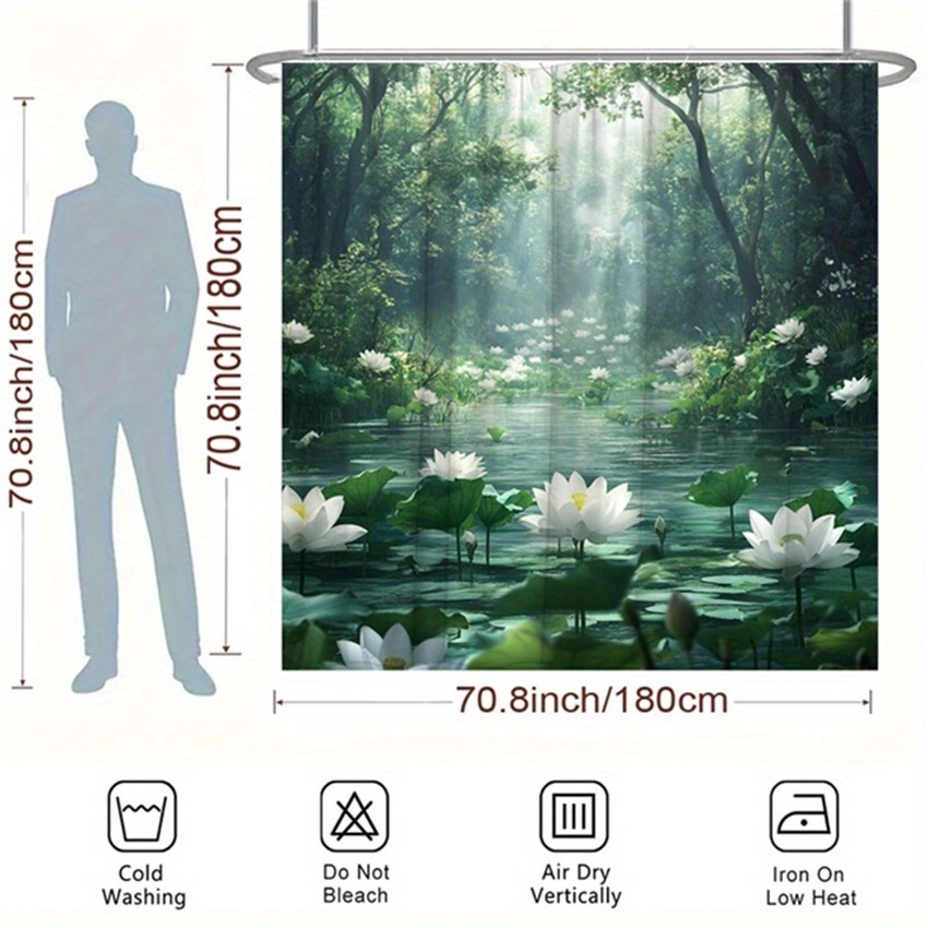 Lotus Forest Shower Curtain Po - Interior Design Zen review and price