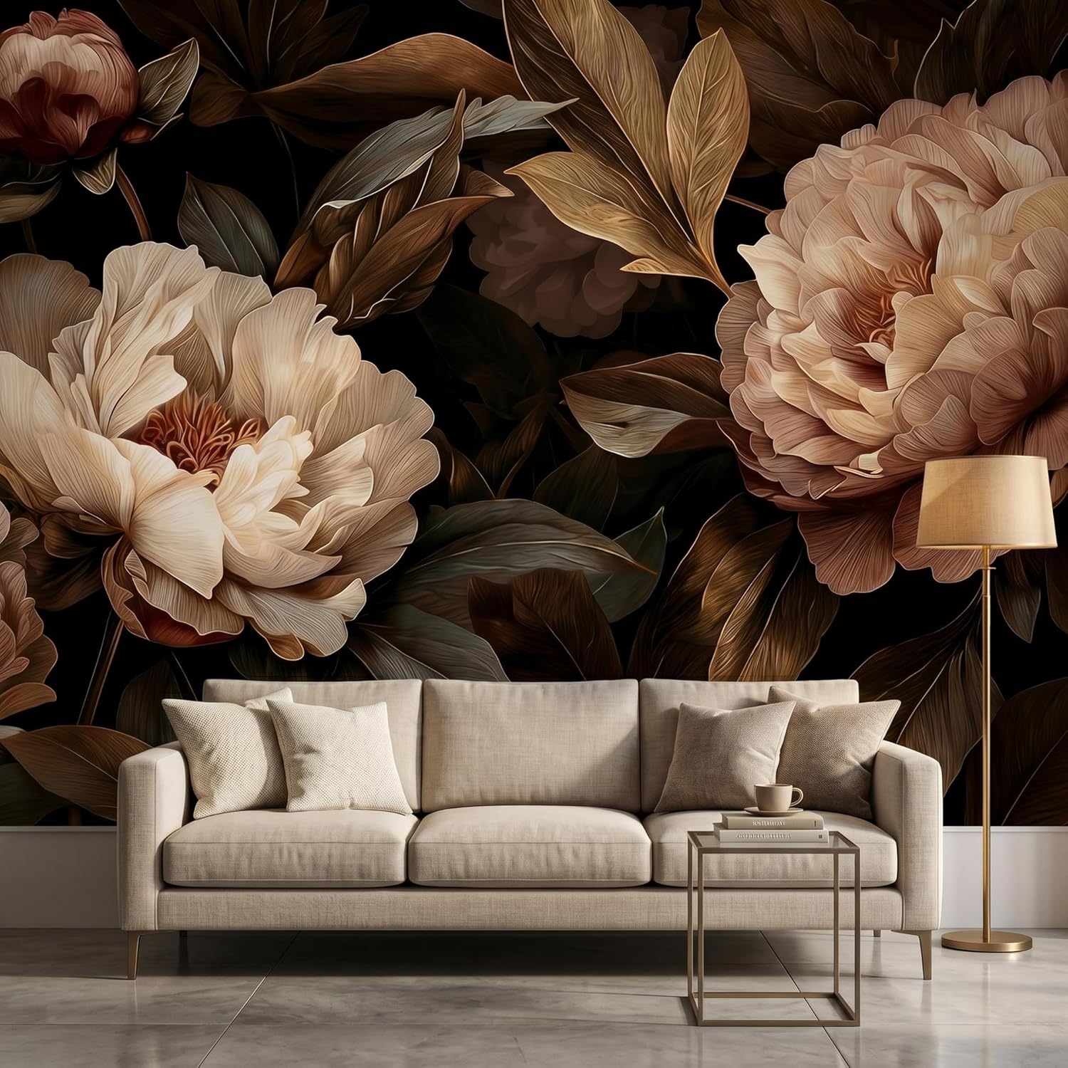 Elegant Peony Floral Tapestry  - Interior Design Apartment review and price