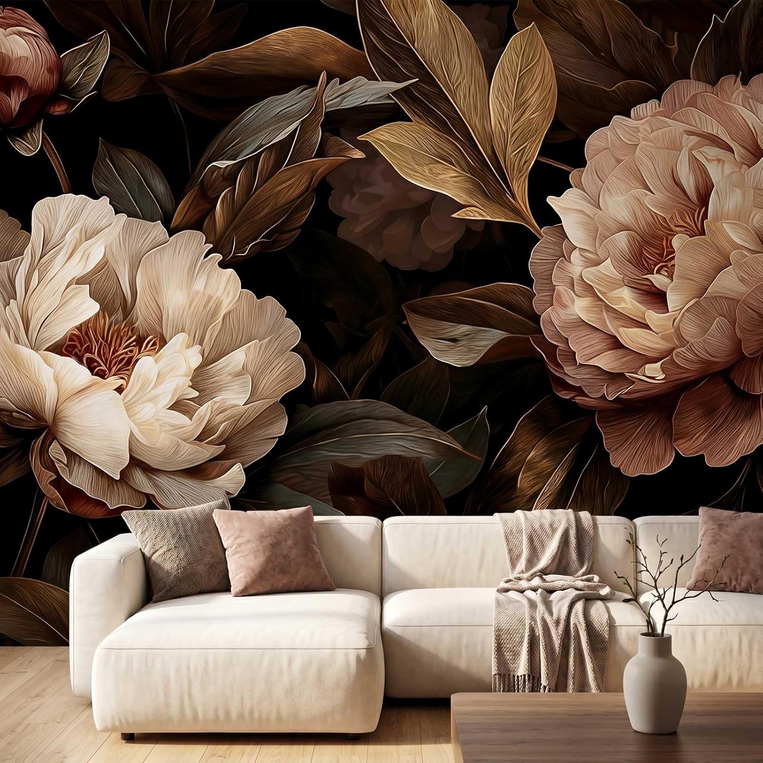 Elegant Peony Floral Tapestry  - Interior Design Apartment review and price