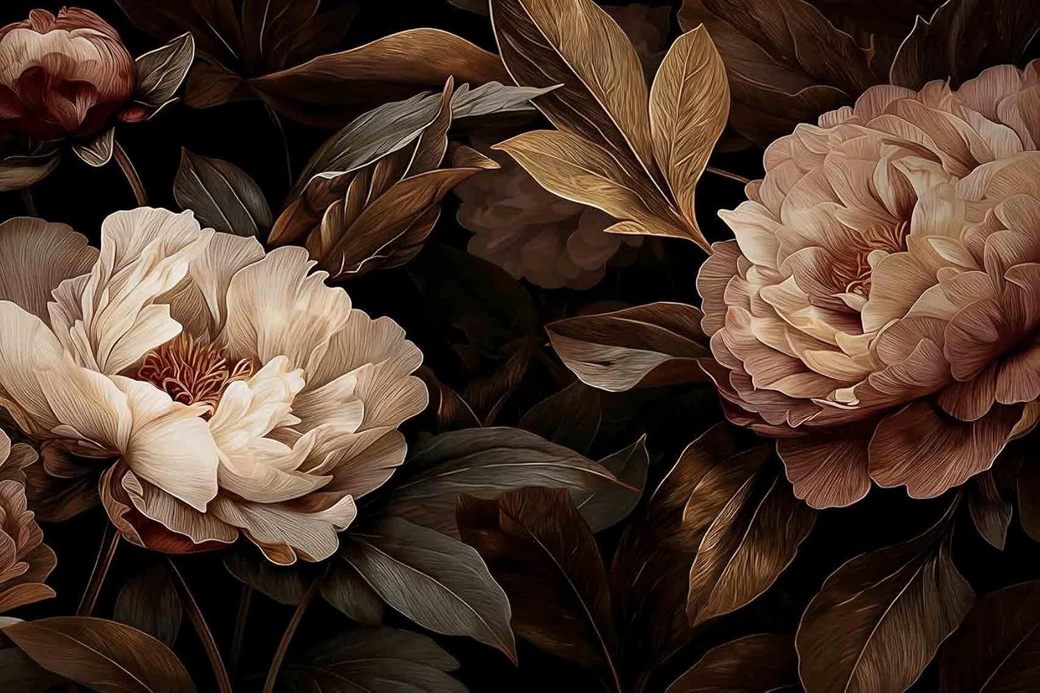 Elegant Peony Floral Tapestry  - Interior Design Apartment review and price