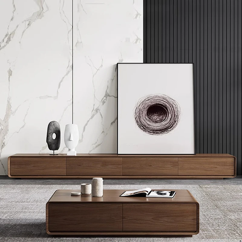 Wooden Long Tv Table Modern De - Interior Design Tv Room review and price