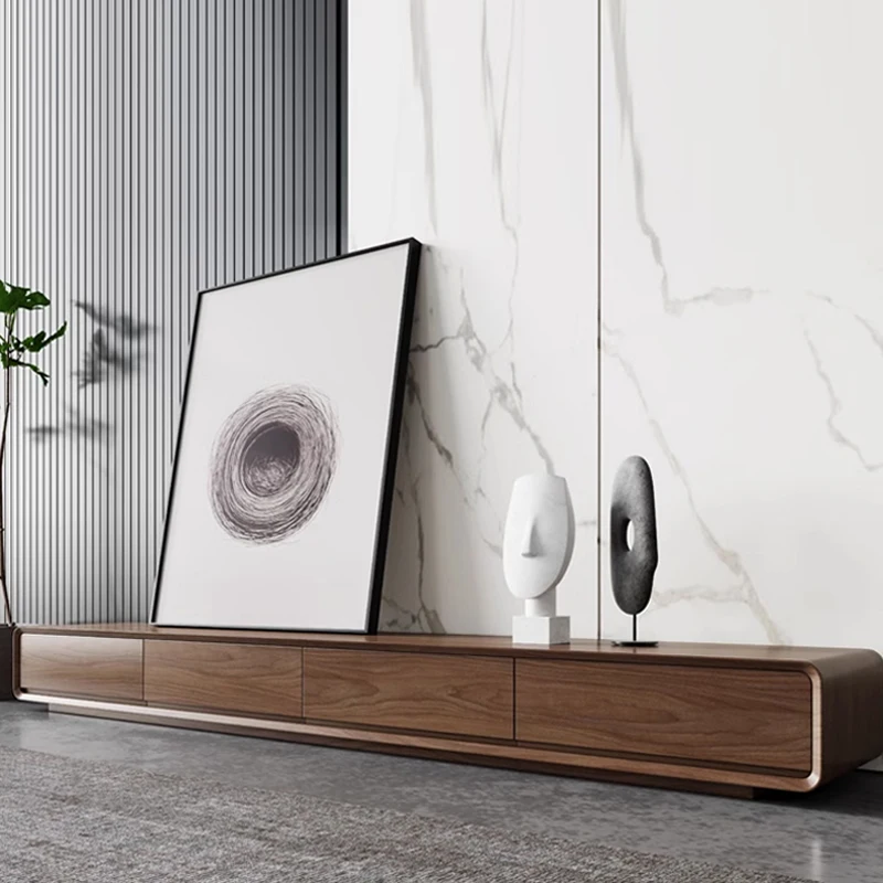 Wooden Long Tv Table Modern De - Interior Design Tv Room review and price