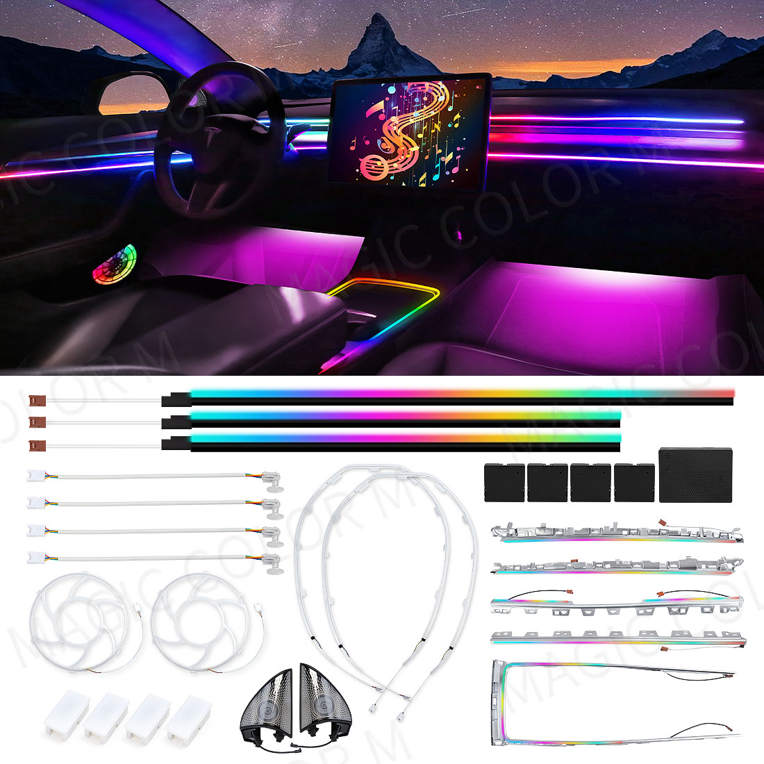 For Tesla Model 3 Y 2021 2022  - Interior Design Tech review and price