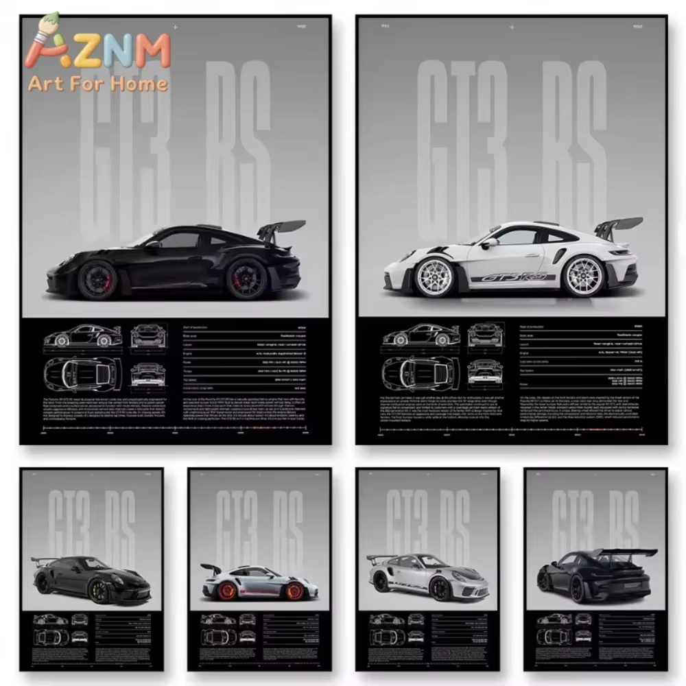 1pc Minimalist 911 GT3-RS 718  - Interior Design Apartment review and price