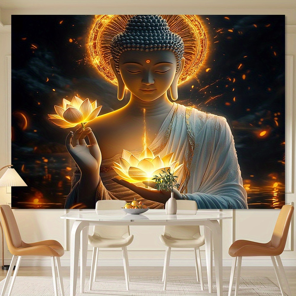Buddha with Lotus Flower Wall  - Interior Design Zen review and price