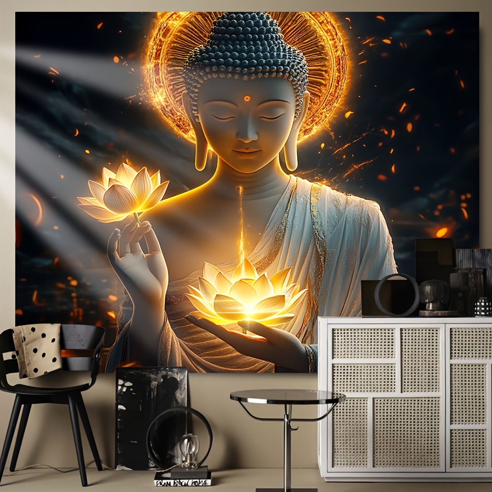 Buddha with Lotus Flower Wall  - Interior Design Zen review and price