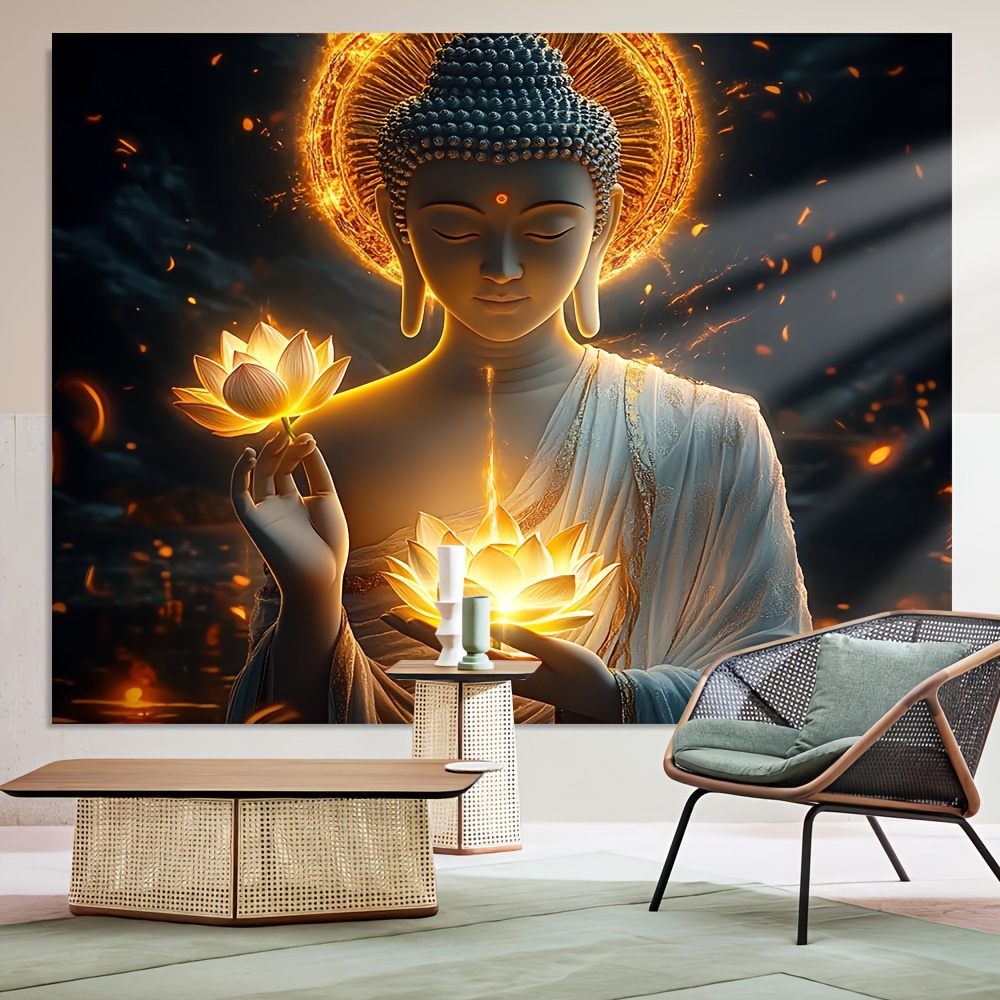 Buddha with Lotus Flower Wall  - Interior Design Zen review and price