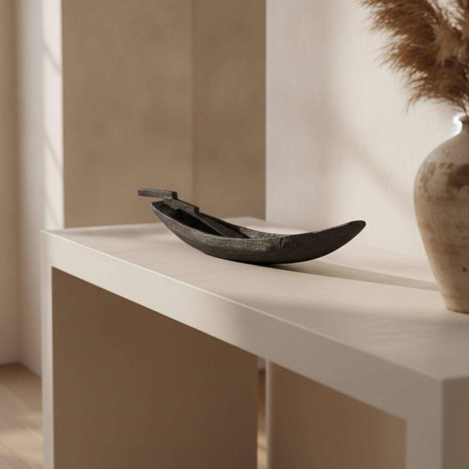 Wooden Boat Ornament Handmade  - Interior Design Zen review and price