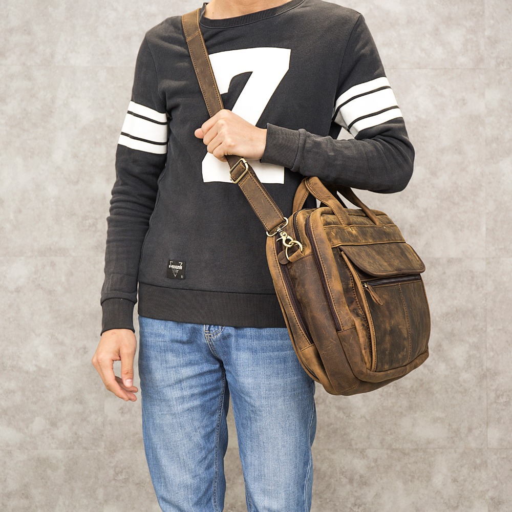 Men Genuine Leather Retro Gray - Interior Design Documentation review and price