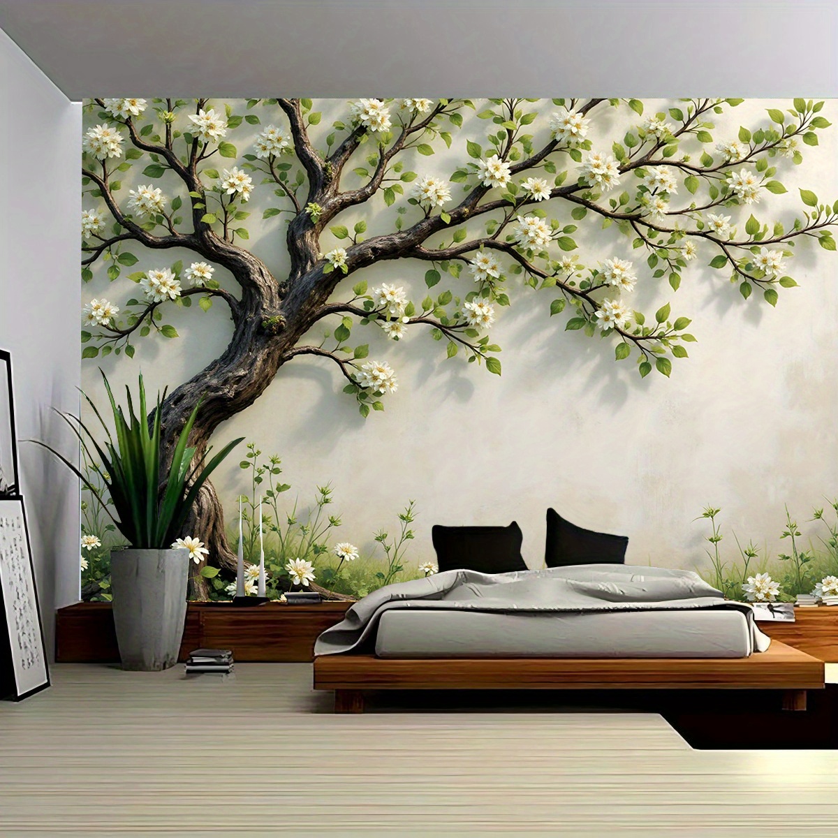 3D Blossoming Tree Wall Mural  - Interior Design Zen review and price