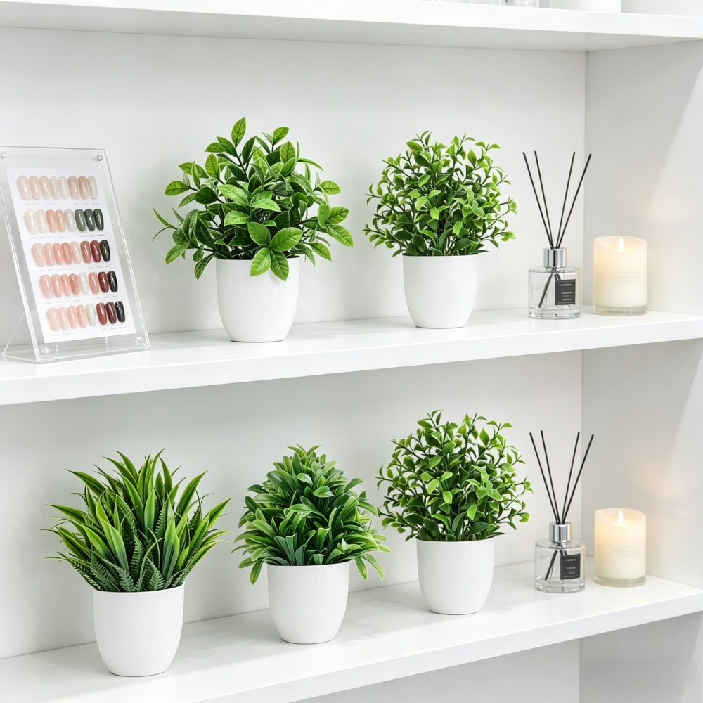 4pcs/set Mini Artificial Plant - Interior Design Office review and price