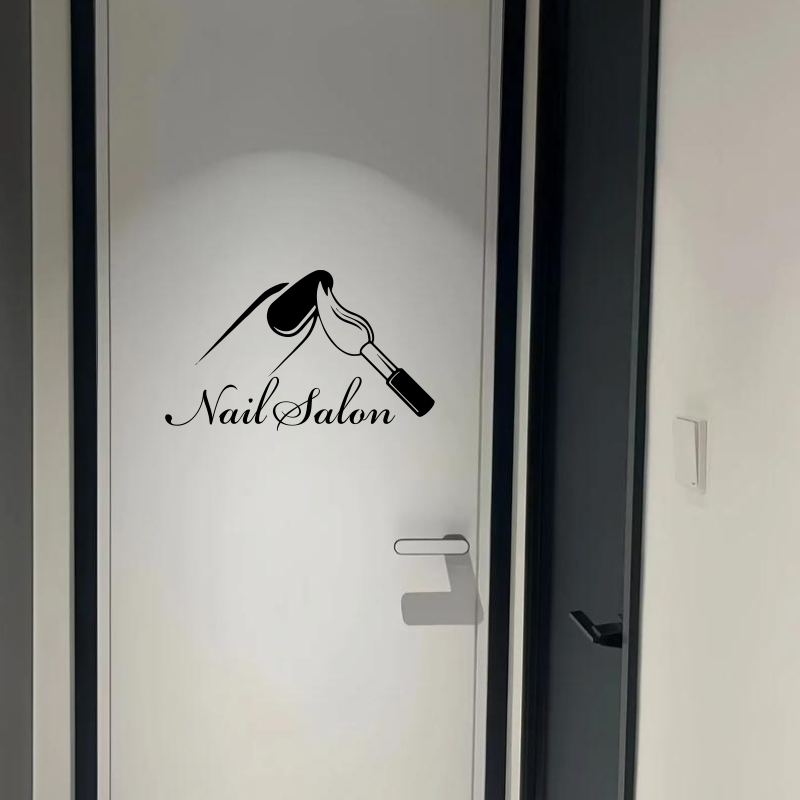 Nail Salon Shop Wall Decal Man - Interior Design With Wallpaper review and price