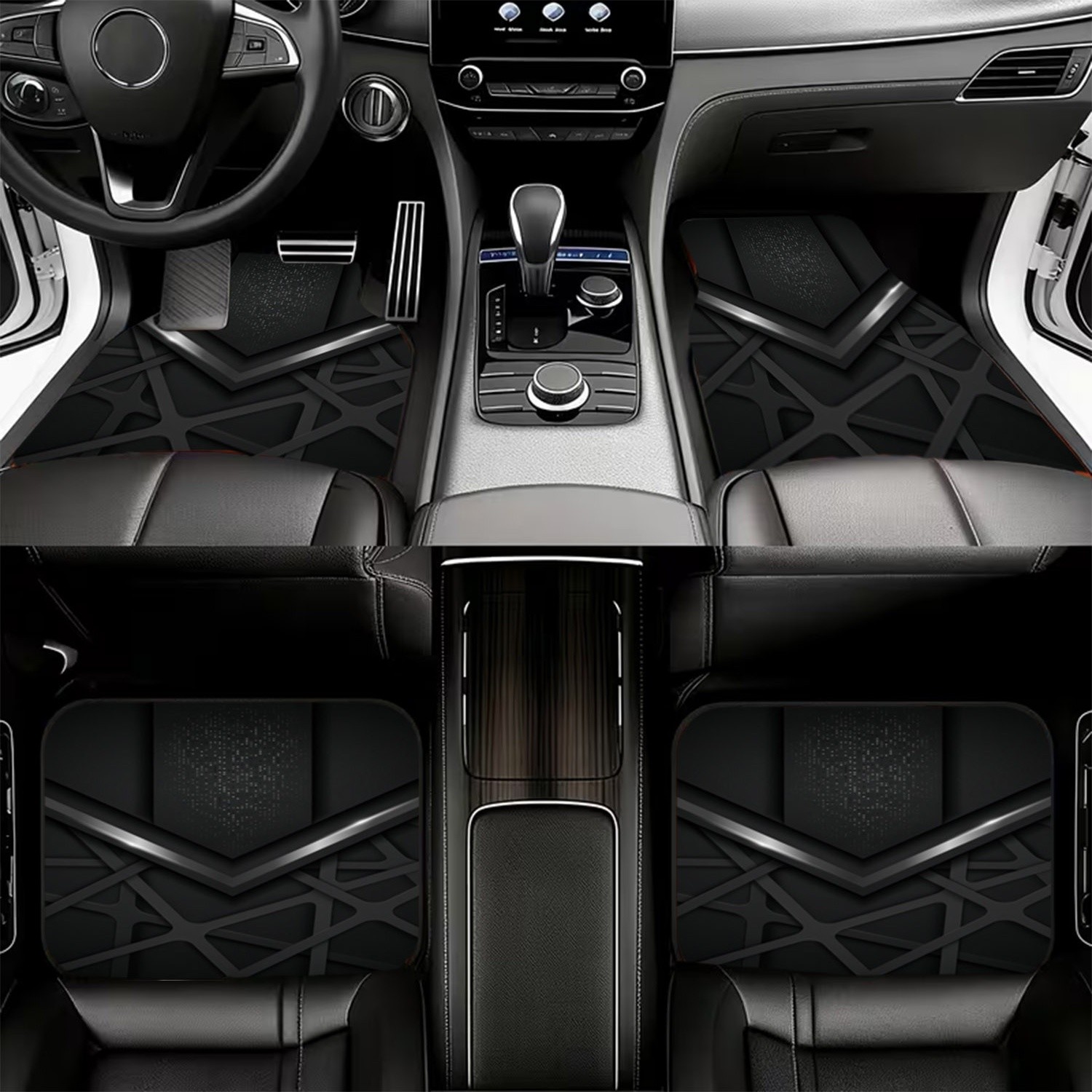 4pcs Car Floor Mats With Futur - Interior Design Tech review and price