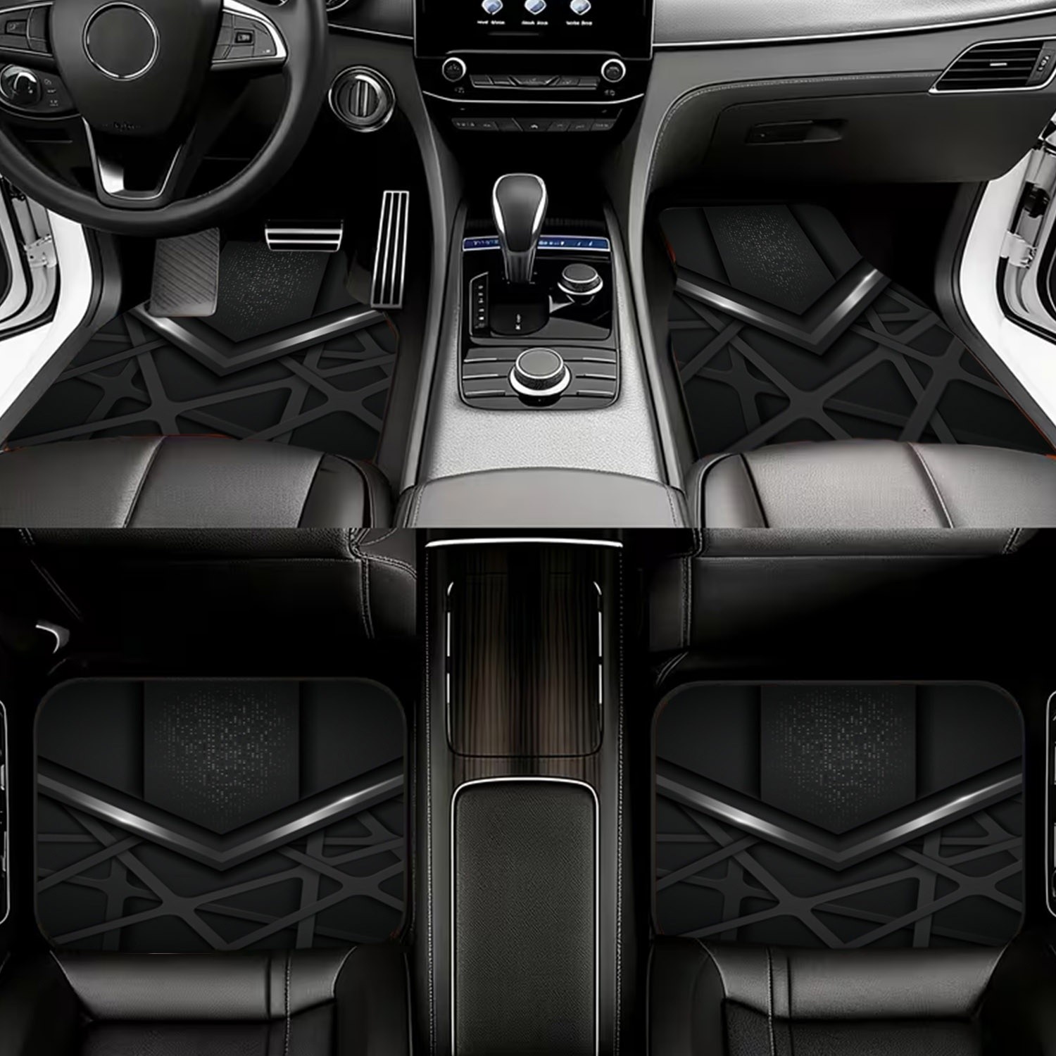 4pcs Car Floor Mats With Futur - Interior Design Tech review and price