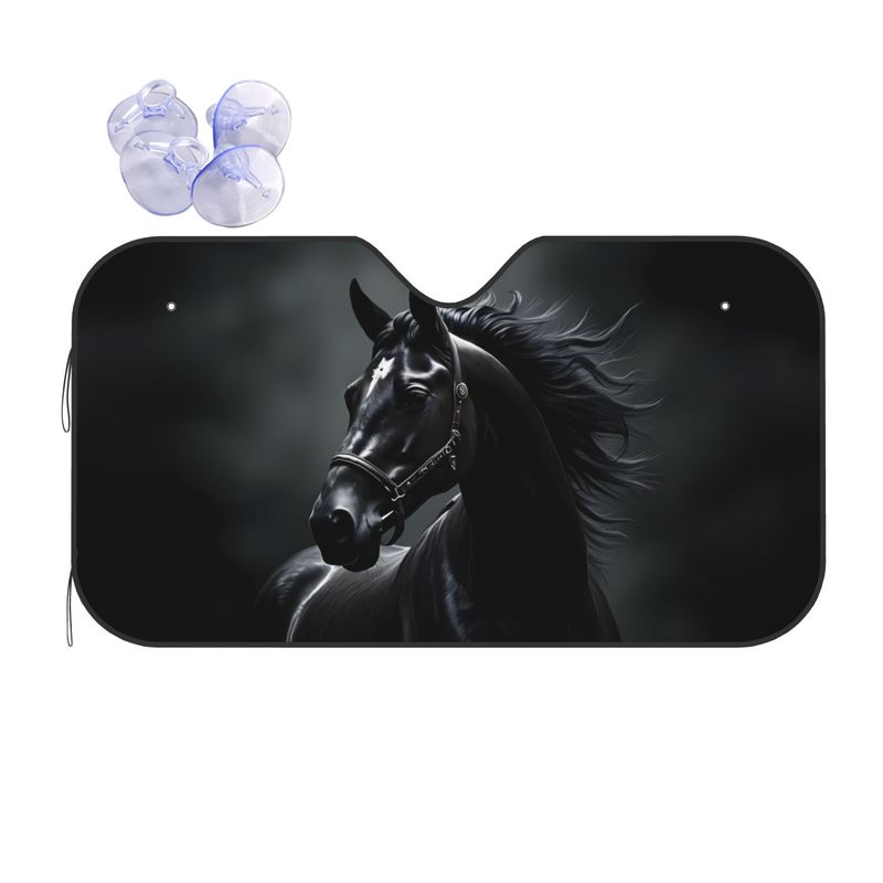 Black Horse Pattern Sun Visor  - Interior Design Its review and price