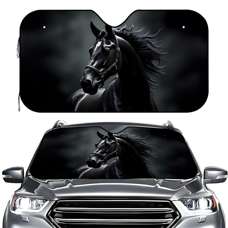 Black Horse Pattern Sun Visor  - Interior Design Its review and price